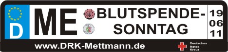 Blutspende-Sonntag am 19.06.2011 im Kreis Mettmann